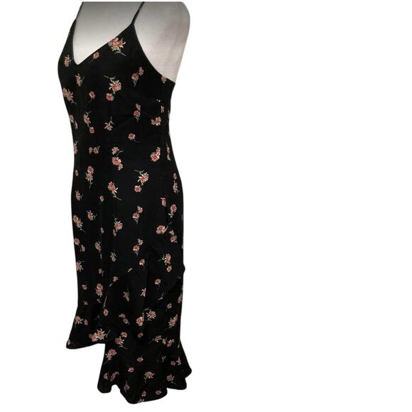 BB Dakota All Eyes On You Midi Dress size 4 NWT New Black Floral Ruffle - Picture 6 of 10